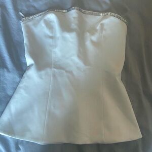 NWT Zara White Strapless Top